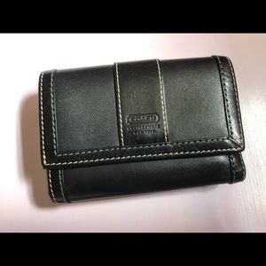 Coach black leather wallet